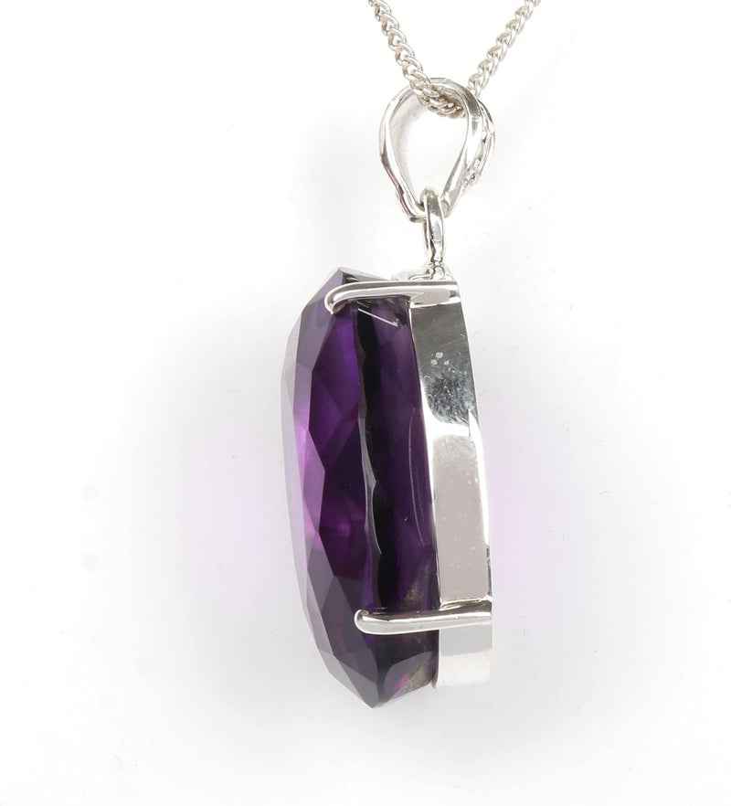 GEMHUB Gemstone Pendant Without Chain 44 CT-135 CT Oval Shape Sterling Silver Pendant Jewelry Women - Image 3